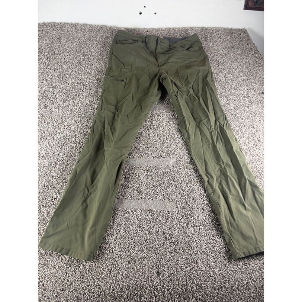 Weatherproof Vintage Mens Olive Green Utility Cargo Pants 35x31 Straight Leg
